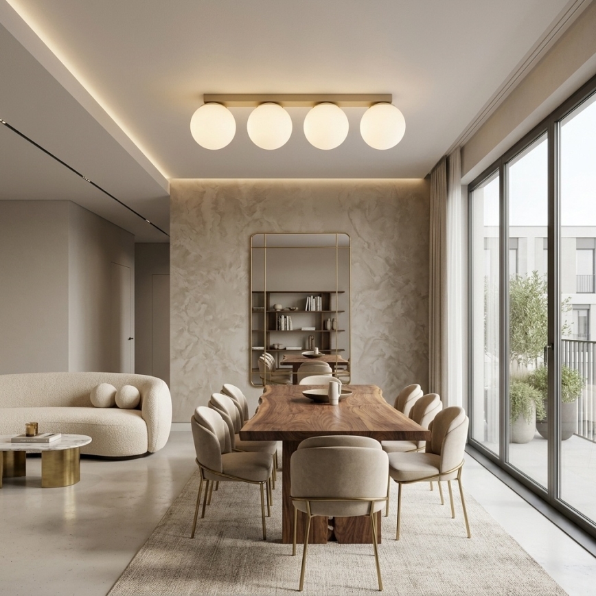 Brilagi - Spotarmatuur MILO 4xE27/60W/230V beige/goud