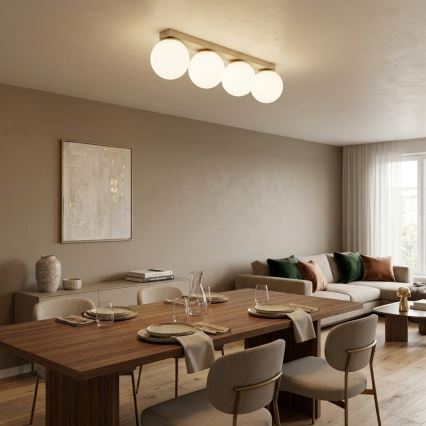Brilagi - Spotarmatuur MILO 4xE27/60W/230V beige/goud
