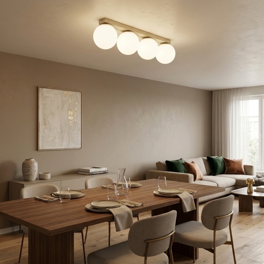 Brilagi - Spotarmatuur MILO 4xE27/60W/230V beige/goud