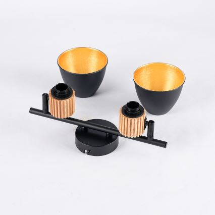 Brilagi - Spotarmatuur ODENSE 2xE14/10W/230V hout/zwart