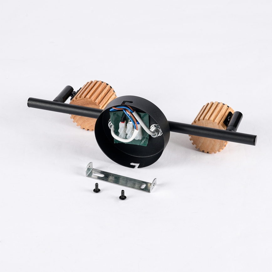 Brilagi - Spotarmatuur ODENSE 2xE14/10W/230V hout/zwart