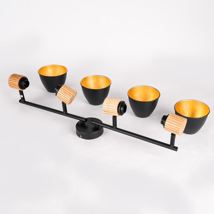 Brilagi - Spotarmatuur ODENSE 4xE14/10W/230V hout/zwart