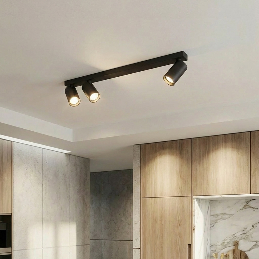 Brilagi - Spotarmatuur SELE LONG 3xGU10/30W/230V zwart