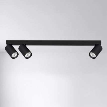 Brilagi - Spotarmatuur SELE LONG 3xGU10/30W/230V zwart