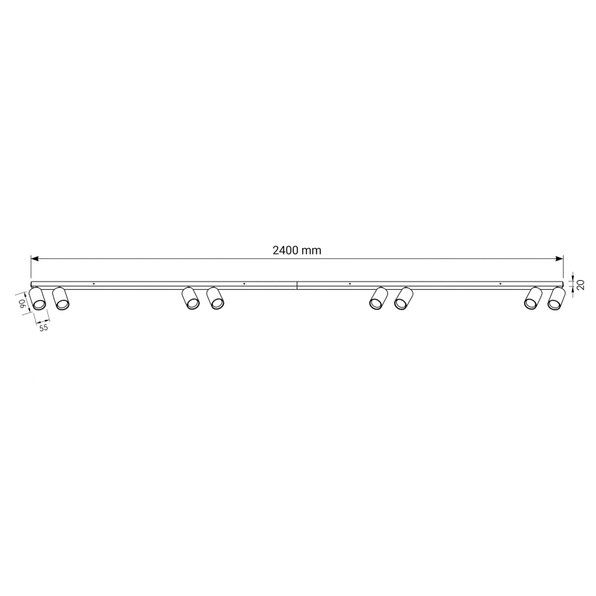 BRILAGI - Spotarmatuur SELE LONG 8xGU10/30W/230V beige