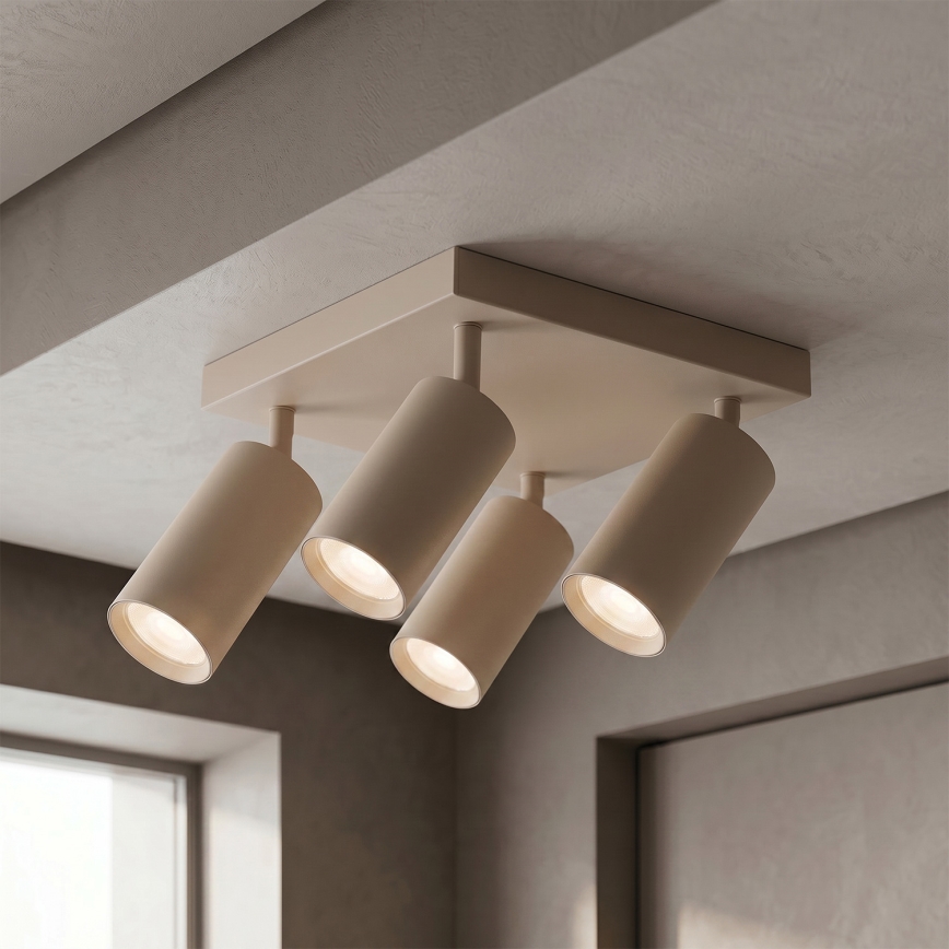 Brilagi - Spotarmatuur SELE SQUARE 4xGU10/30W/230V beige