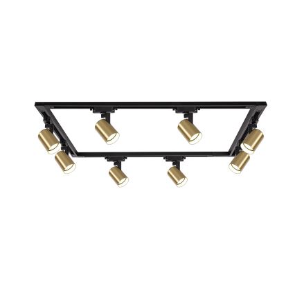 Brilagi - Spotarmatuur voor railsysteem HUSKY, 8xGU10/10W/230V, zwart/goud