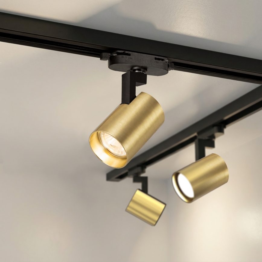 Brilagi - Spotarmatuur voor railsysteem HUSKY, 8xGU10/10W/230V, zwart/goud