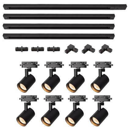 Brilagi - Spotarmatuur voor railsysteem HUSKY 8xGU10/10W/230V zwart