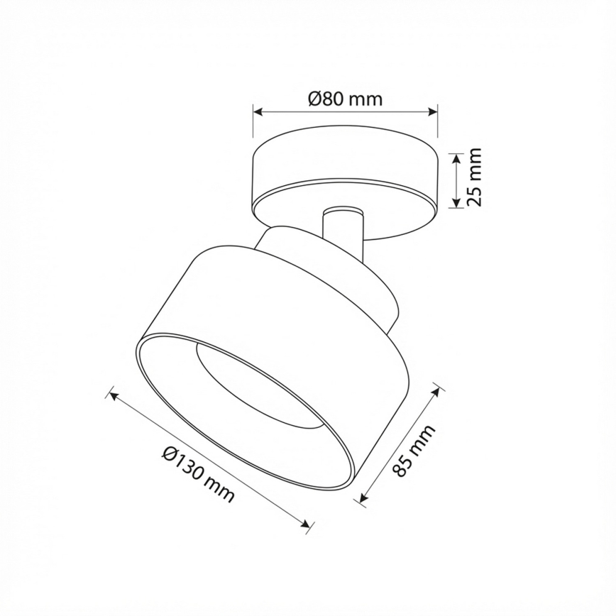 Brilagi - Spotlamp AURA LUX 1xGX53/30W/230V Ø 13 cm zwart/goud