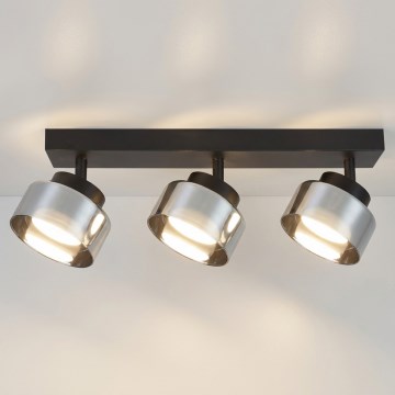 Brilagi - Spotlamp AURA LUX 3xGX53/30W/230V zwart/rookglas