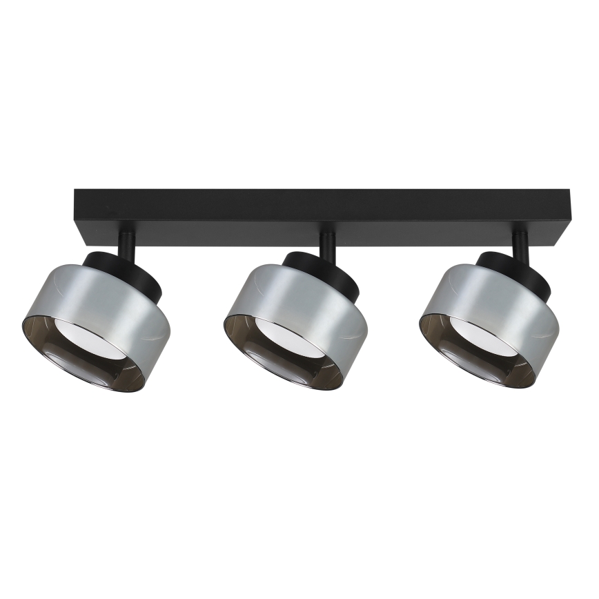 Brilagi - Spotlamp AURA LUX 3xGX53/30W/230V zwart/rookglas