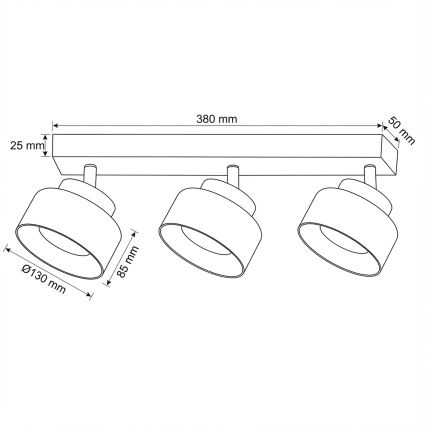 Brilagi - Spotlamp AURA LUX 3xGX53/30W/230V zwart/rookglas