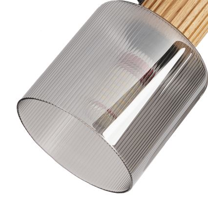 Brilagi - Spotlamp HYGGE 3xE14/15W/230V hout/rookkleurig