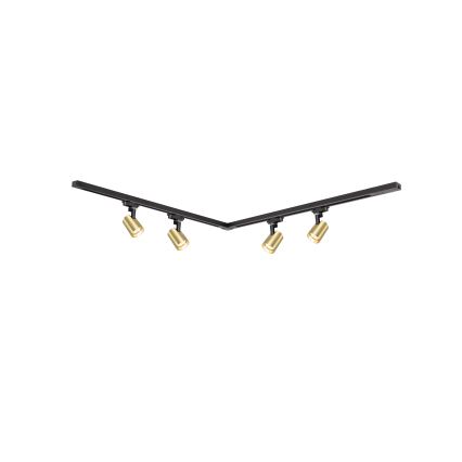 Brilagi - Spotlamp in het railsysteem HUSKY 4xGU10/10W/230V zwart/goud