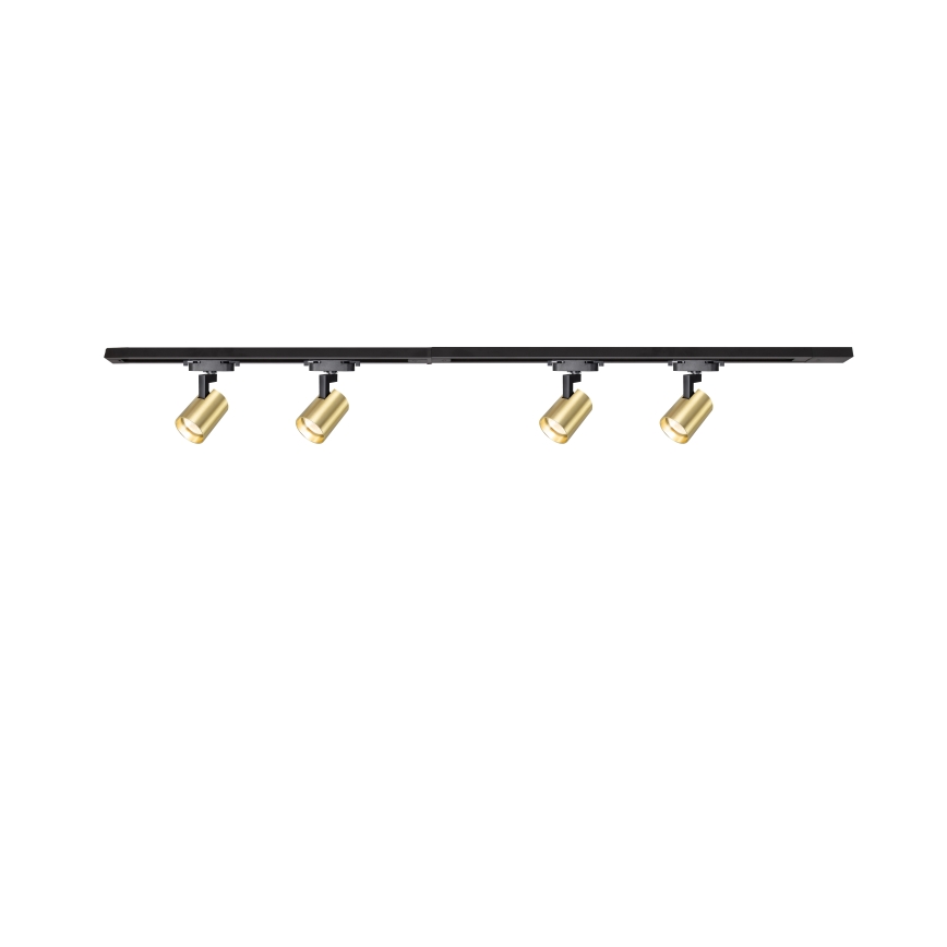 Brilagi - Spotlamp in het railsysteem HUSKY 4xGU10/10W/230V zwart/goud