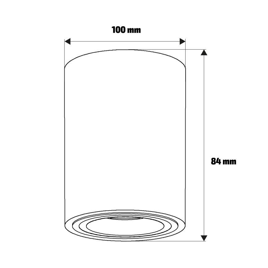 Brilagi - Spotlamp MIA 1xGU10/30W/230V 100x80 mm beige