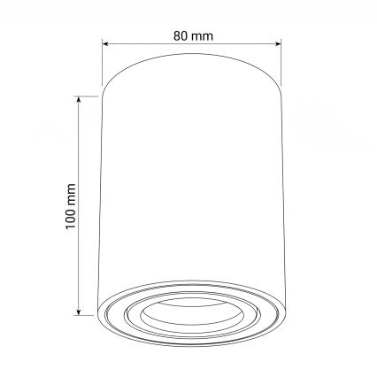 BRILAGI - Spotlamp MIA 1xGU10/30W/230V 100x80 mm bruin