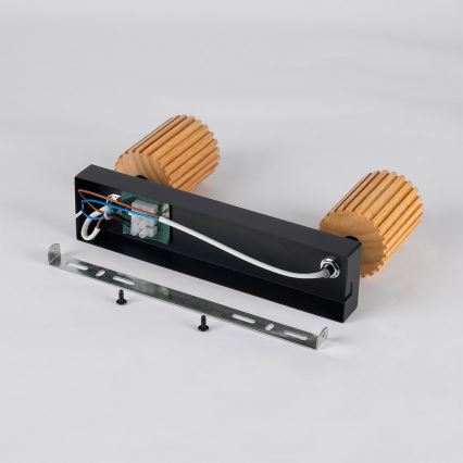 Brilagi - Spotlamp MODERN WOOD 2xGU10/8W/230V hout/zwart