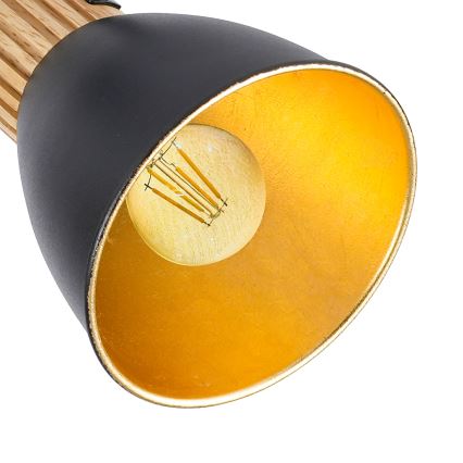 Brilagi - Spotlamp ODENSE 2xE14/10W/230V rubberhout/zwart