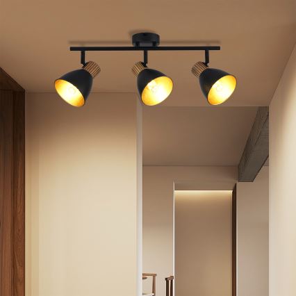 Brilagi - Spotlamp ODENSE 3xE14/10W/230V hout/zwart