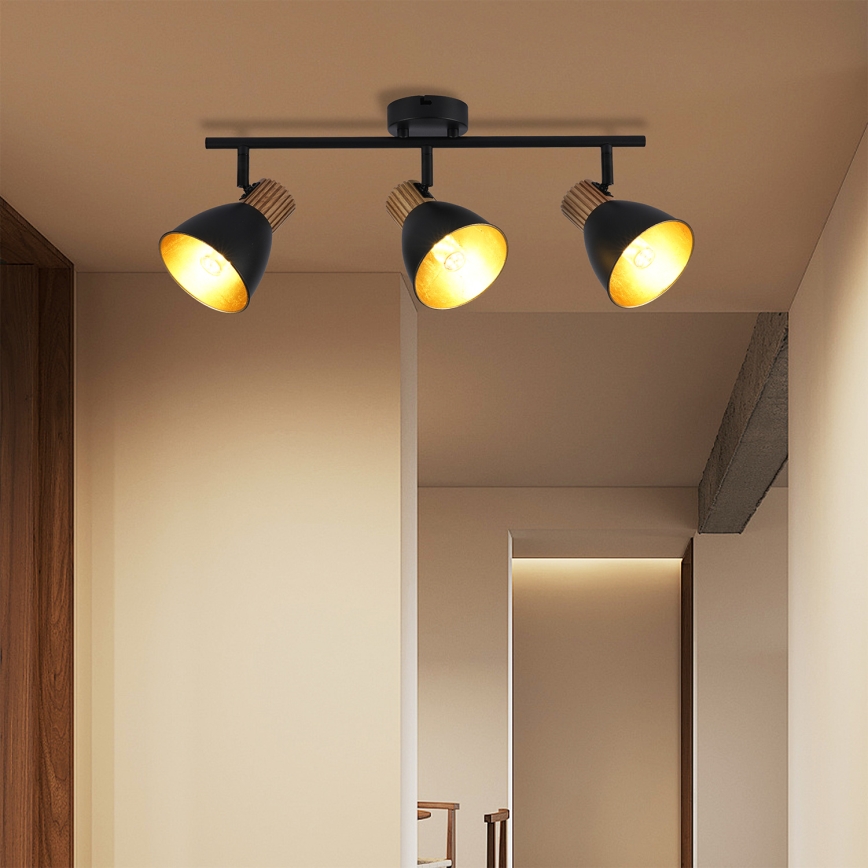 Brilagi - Spotlamp ODENSE 3xE14/10W/230V hout/zwart