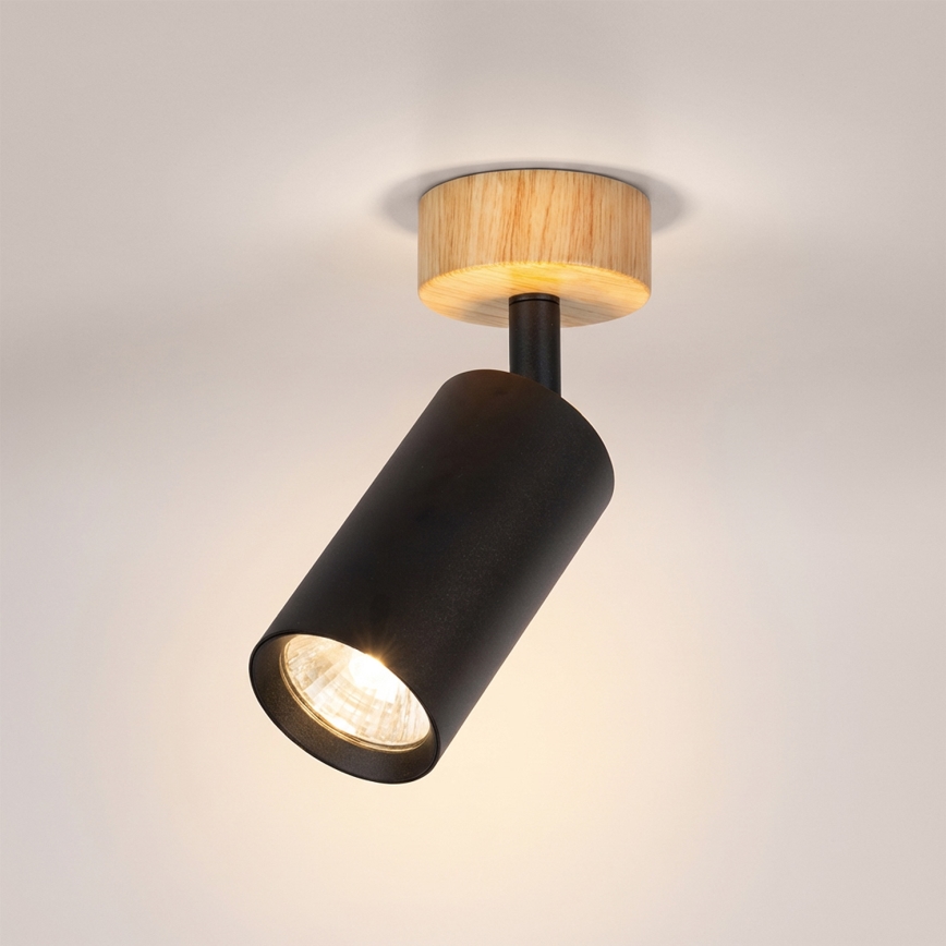 Brilagi - Spotlamp SELE 1xGU10/30W/230V zwart/eiken decor