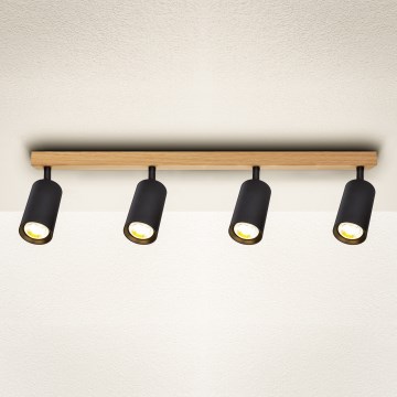 Brilagi - Spotlamp SELE 4xGU10/30W/230V zwart/eiken decor