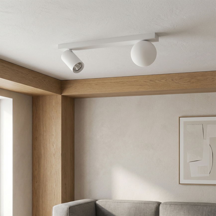 Brilagi - spotlamp SELE BALL 1xGU10/30W/230V + 1xG9/10W wit