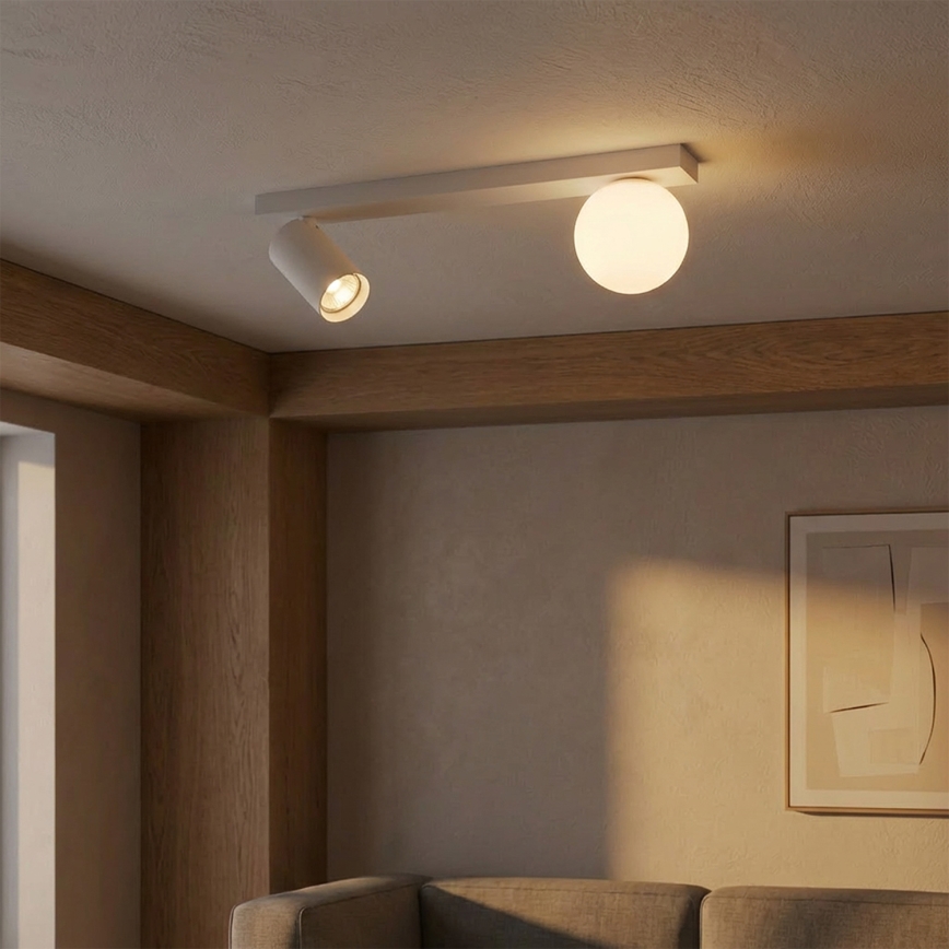Brilagi - spotlamp SELE BALL 1xGU10/30W/230V + 1xG9/10W wit
