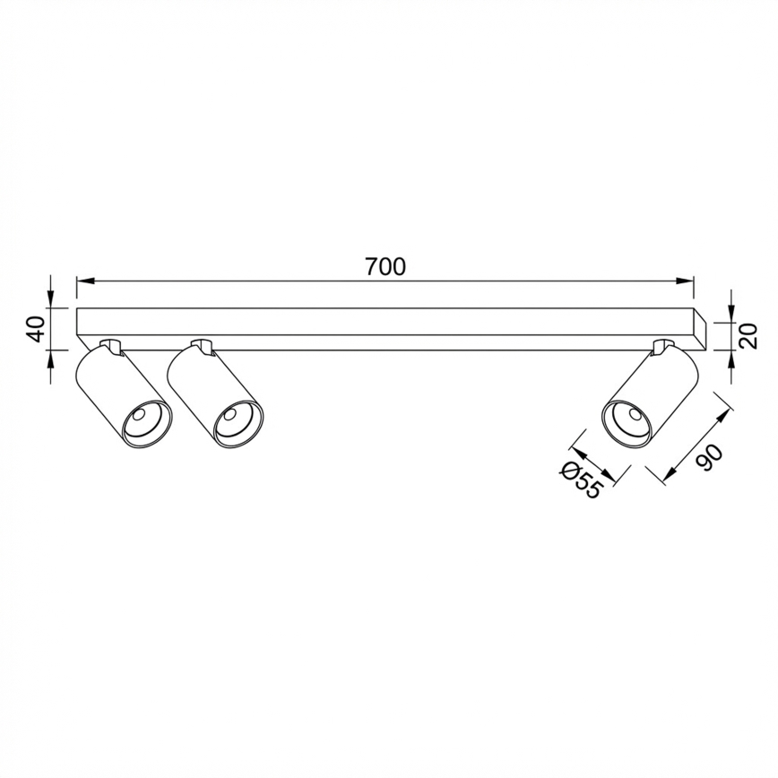 Brilagi - Spotlamp SELE LONG 3xGU10/30W/230V wit