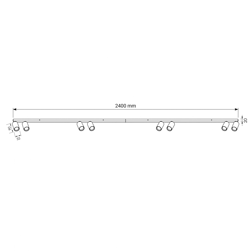 BRILAGI - Spotlamp SELE LONG 8xGU10/30W/230V wit