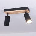 Brilagi - spotlamp SELE WOOD ACOUSTIC 2xGU10/30W/230V zwart/hout