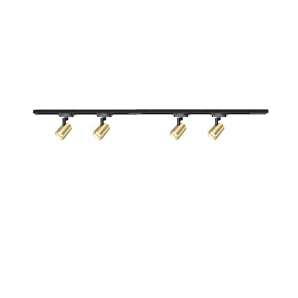 BRILAGI - Spot in railsysteem HUSKY 4xGU10/10W/230V 150 cm zwart/goud