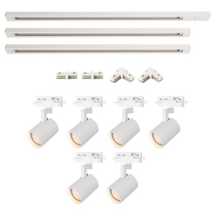 Brilagi - Spots voor railsysteem HUSKY 6xGU10/10W/230V wit