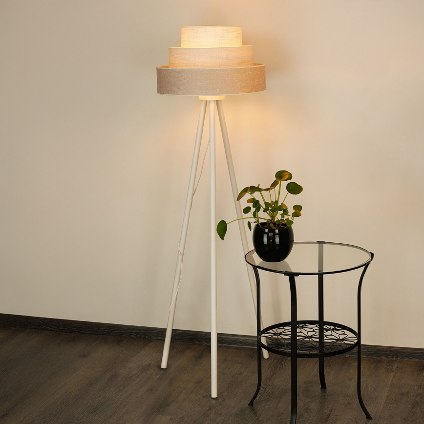 Brilagi - Staande Lamp ALASKA LUNETA 1xE27/15W/230V grijs/crème