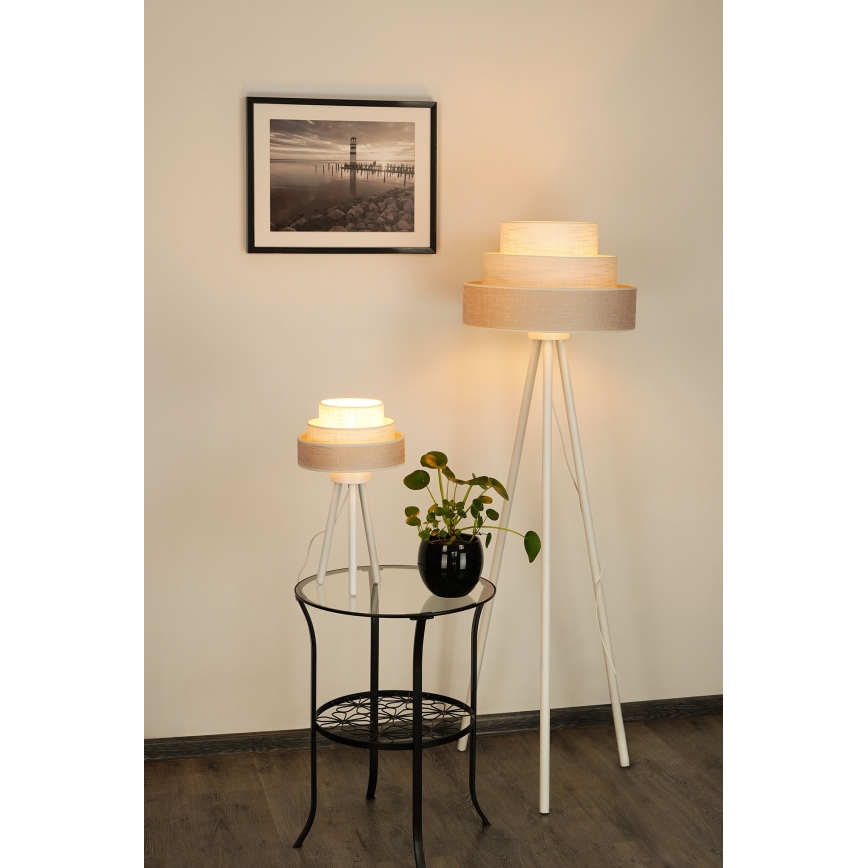 Brilagi - Staande Lamp ALASKA LUNETA 1xE27/15W/230V grijs/crème