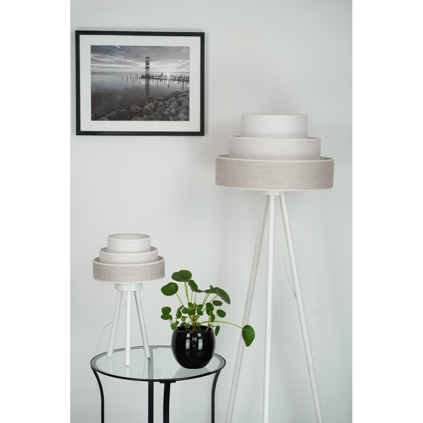 Brilagi - Staande Lamp ALASKA LUNETA 1xE27/15W/230V grijs/crème
