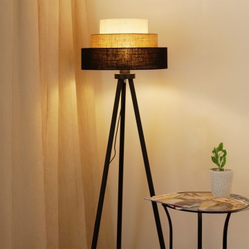 Brilagi - Staande Lamp ASPEN LUNETA 1xE27/15W/230V zwart/beige/crème
