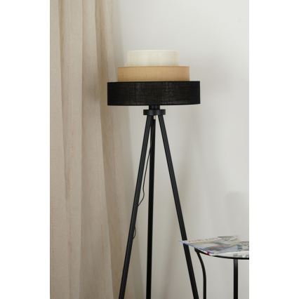 Brilagi - Staande Lamp ASPEN LUNETA 1xE27/15W/230V zwart/beige/crème