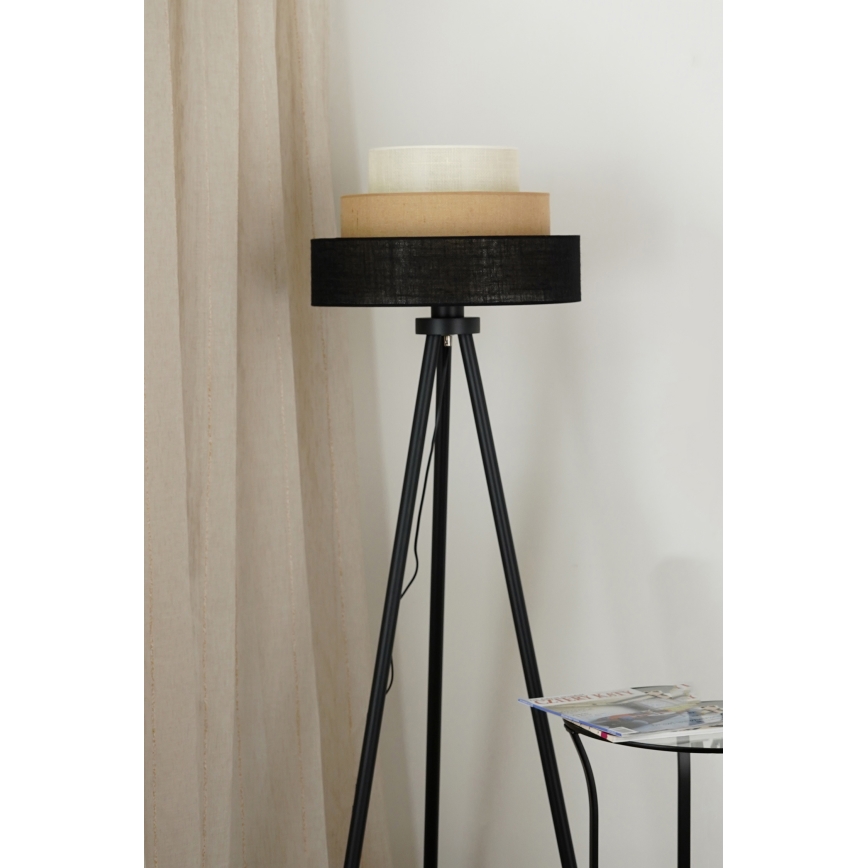 Brilagi - Staande Lamp ASPEN LUNETA 1xE27/15W/230V zwart/beige/crème
