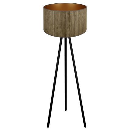 Brilagi - Staande Lamp BOSTON ROLLER 1xE27/15W/230V stro bruin/goud