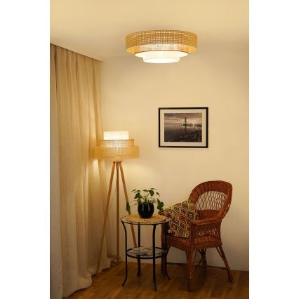 Brilagi - Staande Lamp CEDAR LUNETA 1xE27/15W/230V beige/bruin/crème