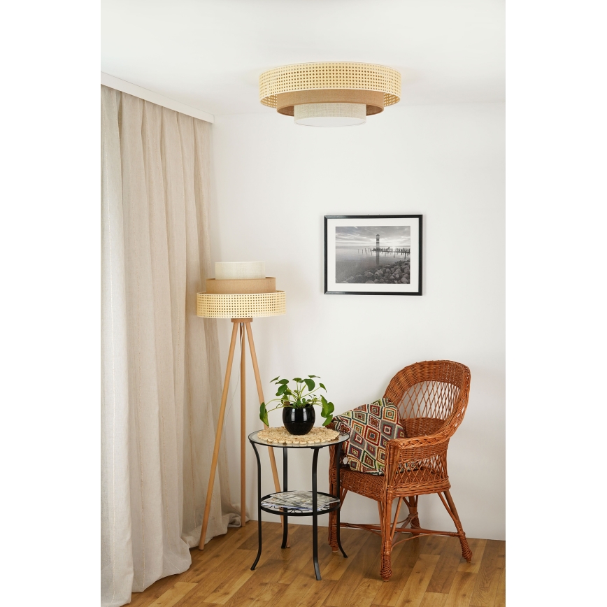 Brilagi - Staande Lamp CEDAR LUNETA 1xE27/15W/230V beige/bruin/crème