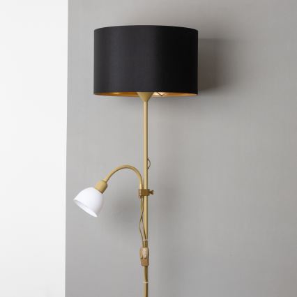 Brilagi - Staande lamp CERIA 2-in-1 1xE27/100W/230V + 1xE14/25W goud/zwart