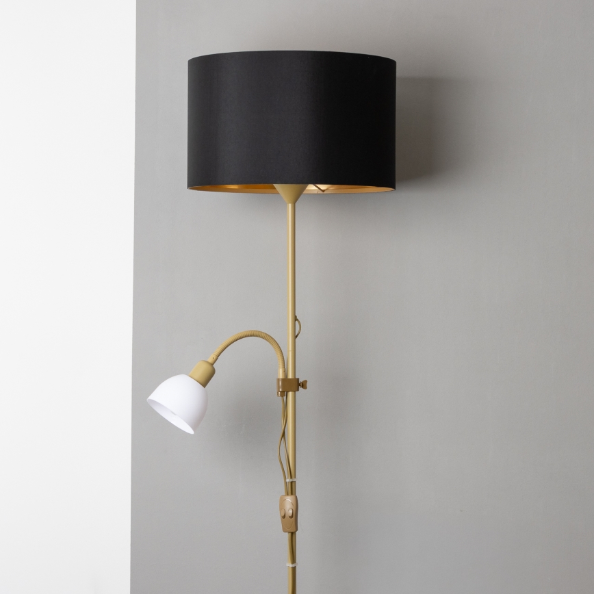 Brilagi - Staande lamp CERIA 2-in-1 1xE27/100W/230V + 1xE14/25W goud/zwart