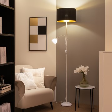 Brilagi - Staande lamp CERIA 2-in-1 1xE27/100W/230V + 1xE14/25W wit/zwart