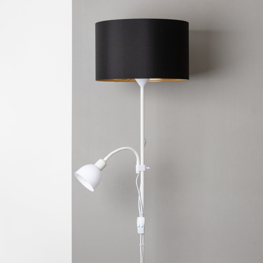 Brilagi - Staande lamp CERIA 2-in-1 1xE27/100W/230V + 1xE14/25W wit/zwart