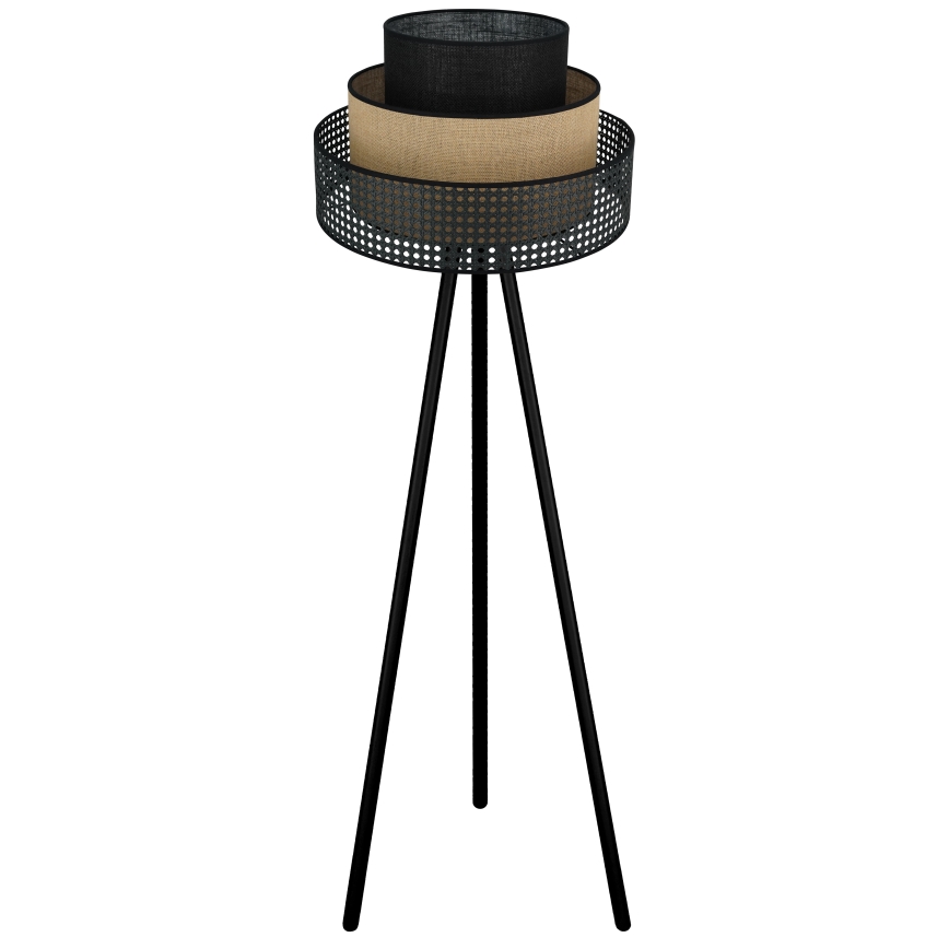 Brilagi - Staande Lamp DAKOTA LUNETA 1xE27/15W/230V zwart/beige