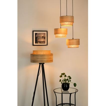 Brilagi - Staande Lamp MONTANA BOHO 1xE27/15W/230V bruin/zwart